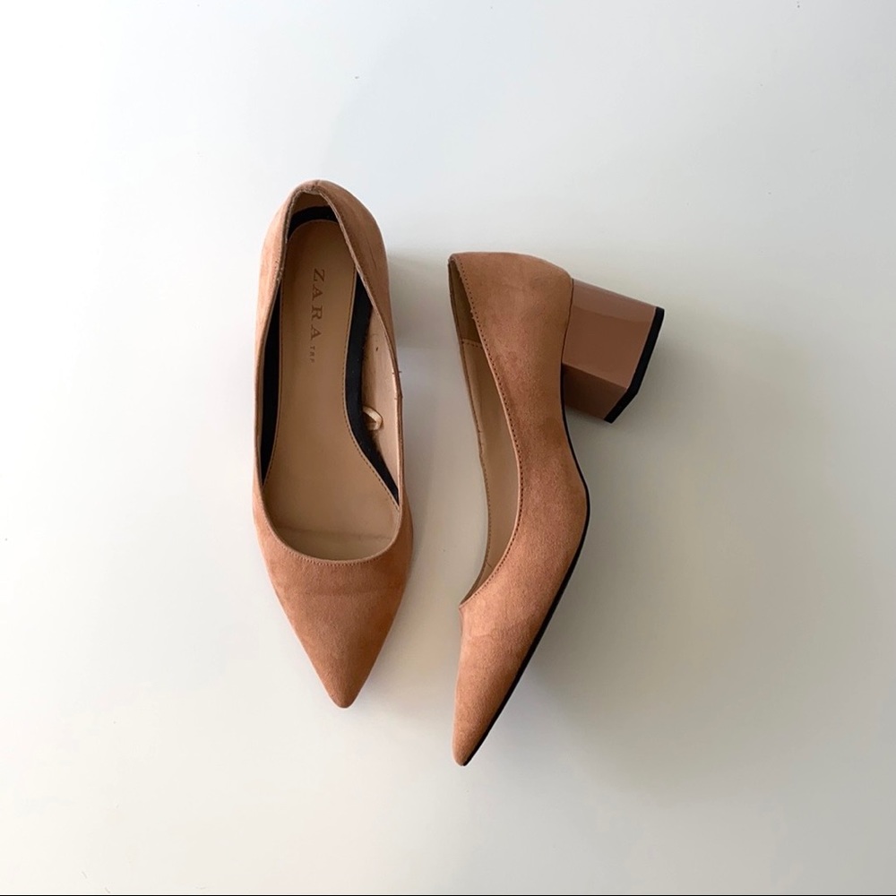 Zara Chunky Heel Flats
